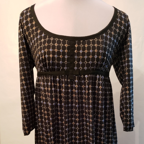 EUC M.S.S.P. 3/4 Sleeve Pattern Dress Size Medium - Picture 2 of 6